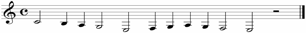 Notenbalk regel 6 (rit)
