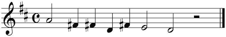 Notenbalk regel 3 (rit)
