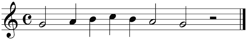 Notenbalk regel 4 (rit)