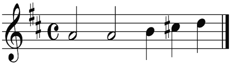 Notenbalk regel 3 (rit)