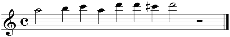 Notenbalk regel 7 (rit)